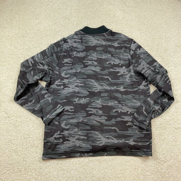 Robert Graham Long Sleeve 1/4 Zip Pullover Black Gray Camo Men's - Picture 3 of 3